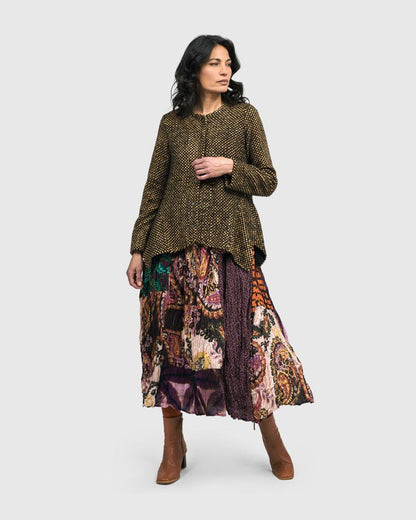 bohemien maxi-jurk met gemixte patronen ad500 - Alembika