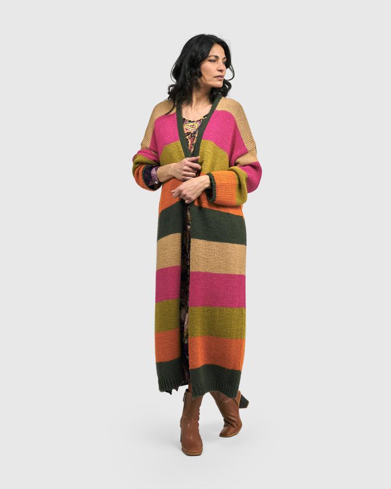 bohemien maxi-jurk met gemixte patronen ad500 - Alembika