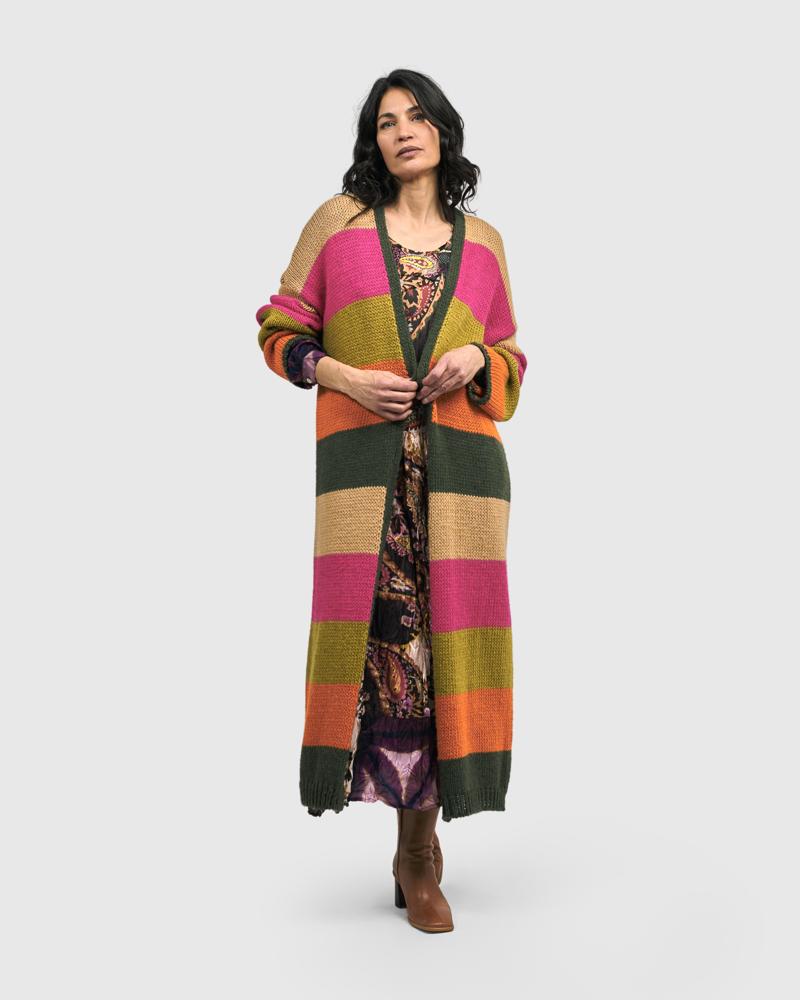 bohemien maxi-jurk met gemixte patronen ad500 - Alembika