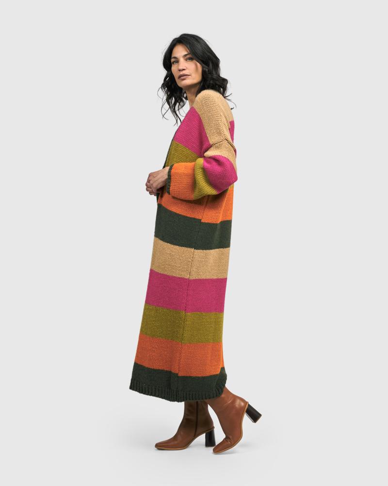 bohemien maxi-jurk met gemixte patronen ad500 - Alembika