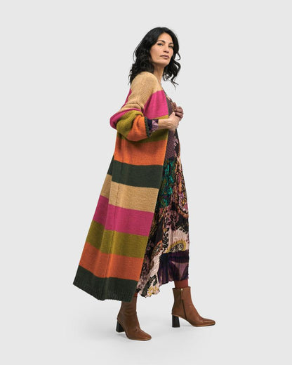 bohemien maxi-jurk met gemixte patronen ad500 - Alembika