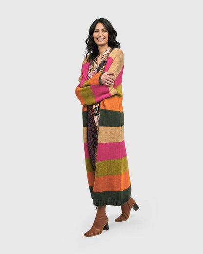 bohemian print midi-jurk ad501 - Alembika