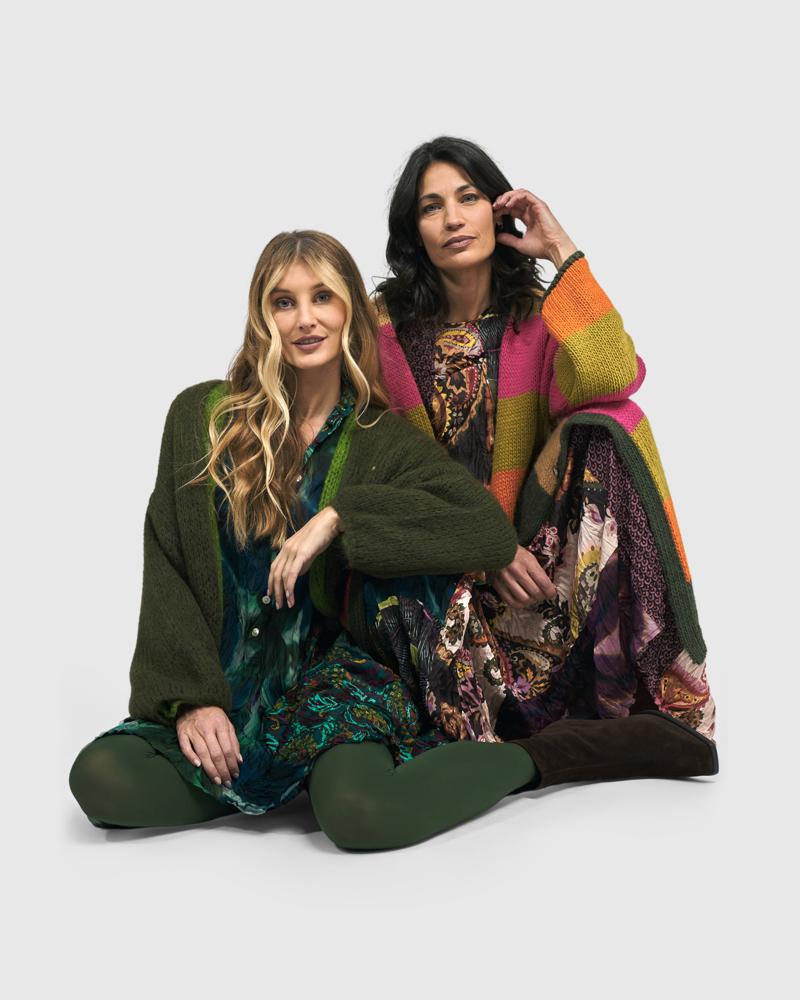 bohemien maxi-jurk met gemixte patronen ad500 - Alembika