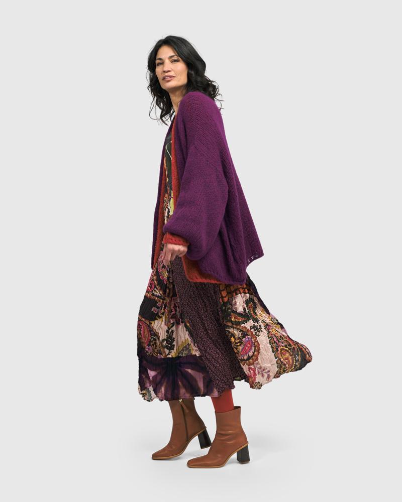 bohemien maxi-jurk met gemixte patronen ad500 - Alembika