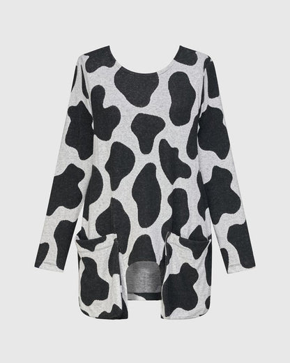 oversized shirt met dalmatiër print ut469 - Urban by Alembika