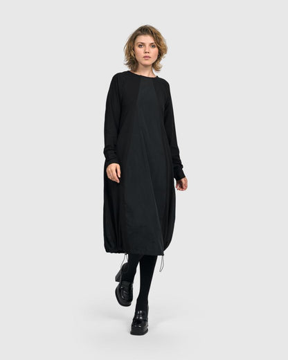 elegante zwarte maxi-jurk ud402 - Urban by Alembika