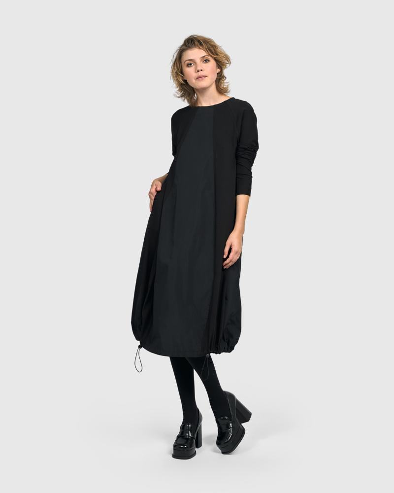 elegante zwarte maxi-jurk ud402 - Urban by Alembika