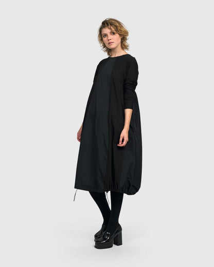 elegante zwarte maxi-jurk ud402 - Urban by Alembika