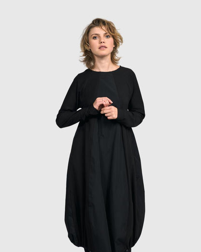 elegante zwarte maxi-jurk ud402 - Urban by Alembika