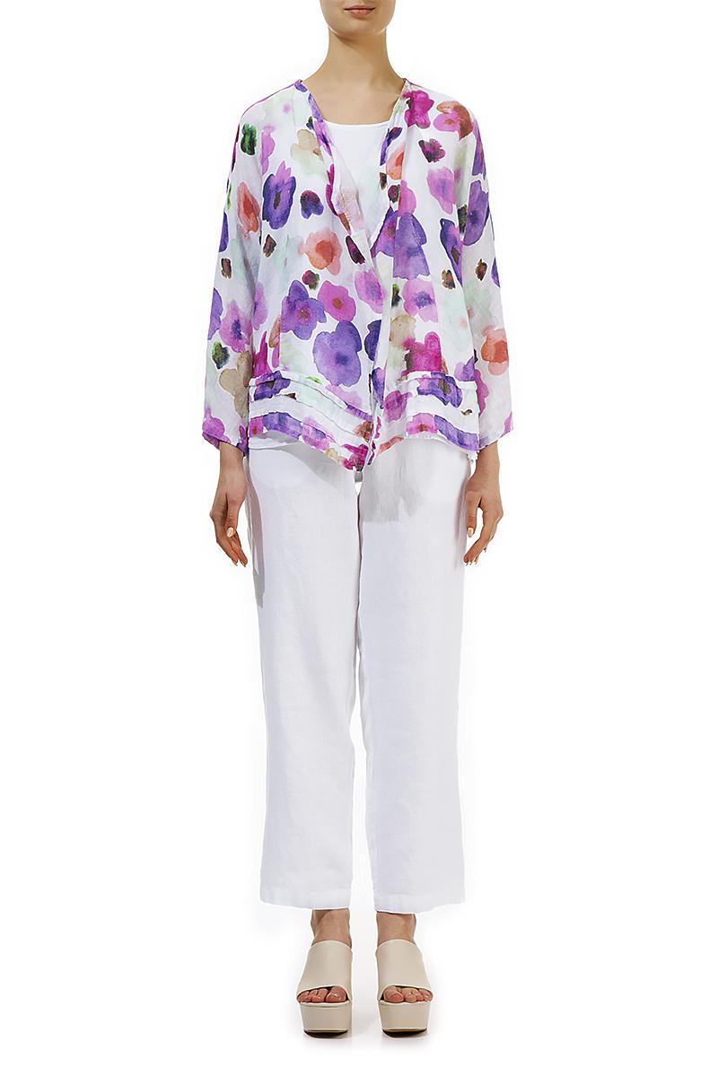 vrolijke bloemenprint kimono jacket 71156-lm6p3271 - Grizas