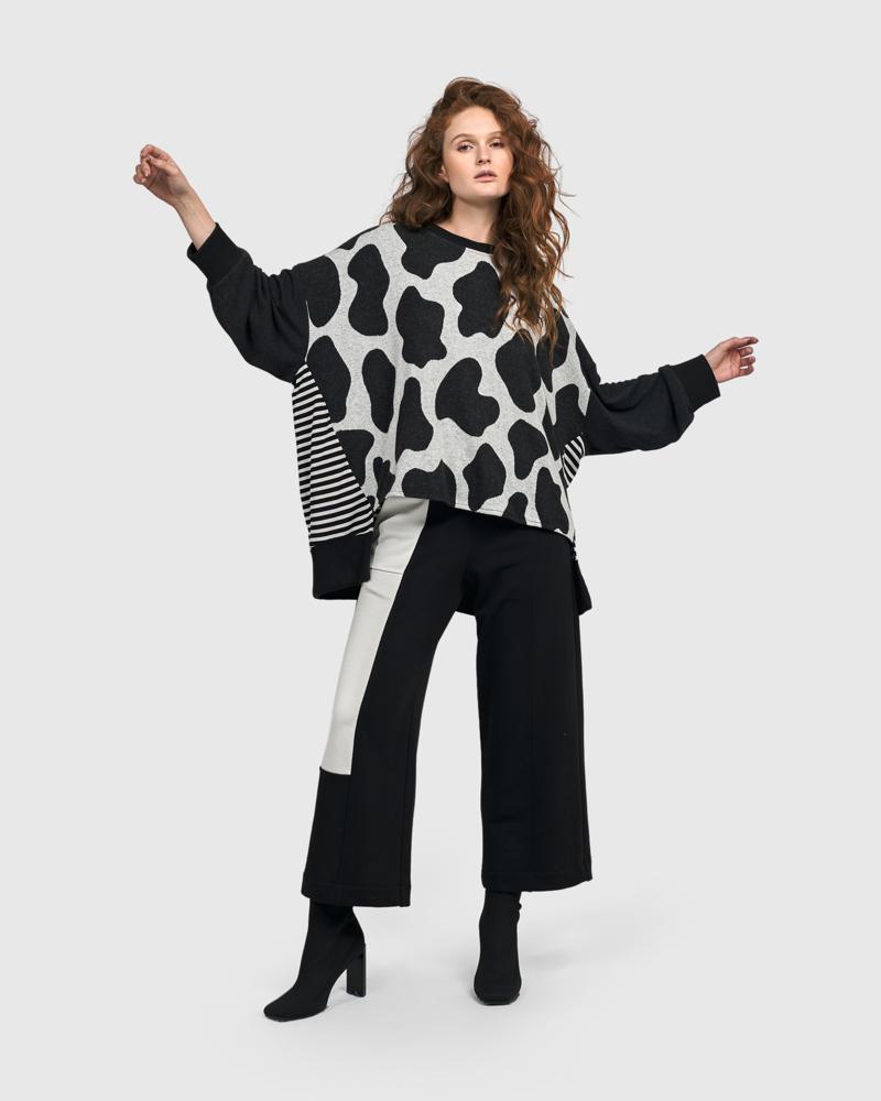 oversized shirt met luipaard print ut466 - Urban by Alembika