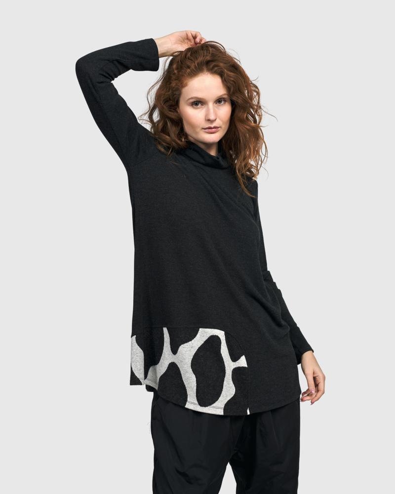 shirt met grafische print en col ut468 - Urban by Alembika