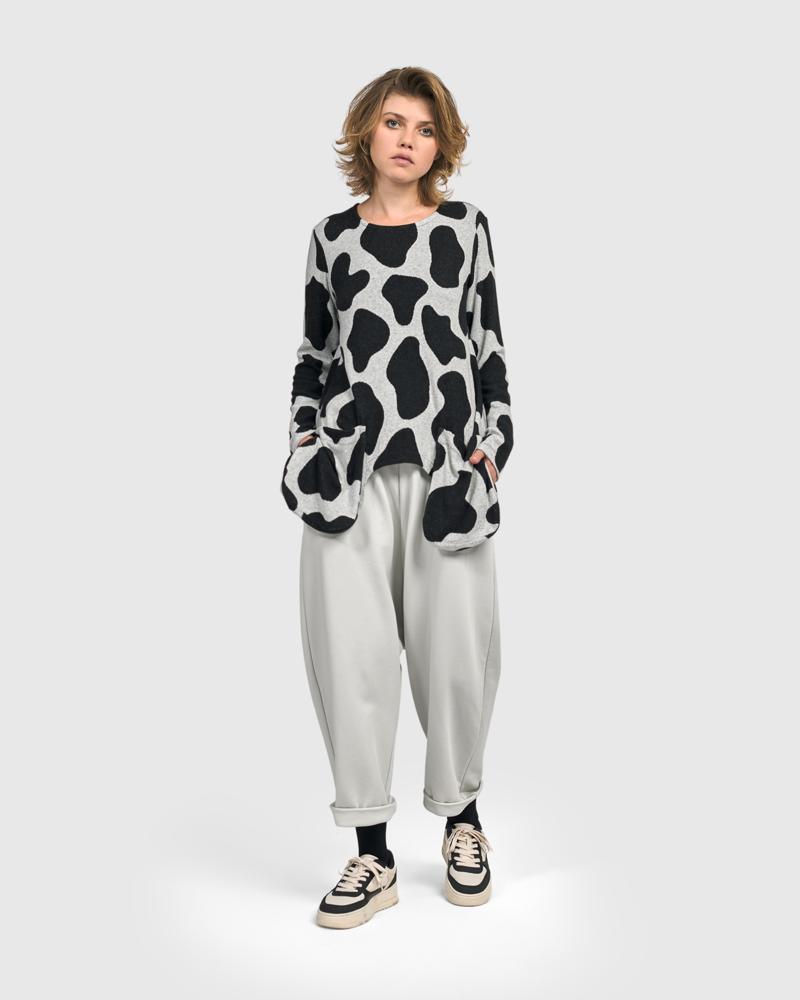 oversized shirt met dalmatiër print ut469 - Urban by Alembika