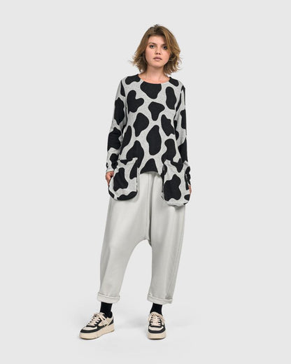 oversized shirt met dalmatiër print ut469 - Urban by Alembika