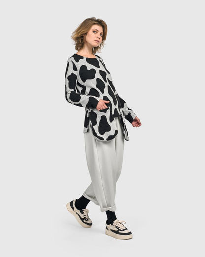 oversized shirt met dalmatiër print ut469 - Urban by Alembika