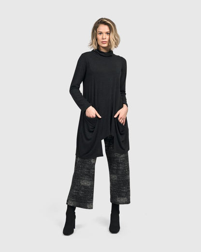 asymmetrische tuniek met sierplooien ut471 - Urban by Alembika