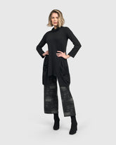 asymmetrische tuniek met sierplooien ut471 - Urban by Alembika