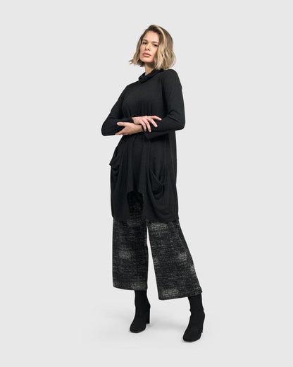 stijlvolle gemêleerde culotte broek up441 - Urban by Alembika