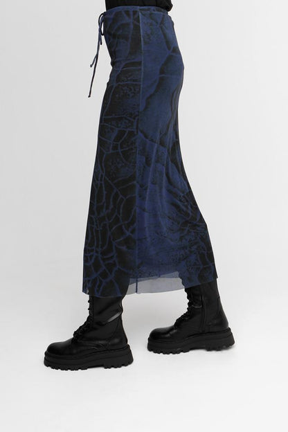 elegante maxi-rok met abstract bladmotief  755250 - Ozai N Kü