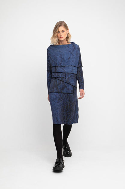 elegante jacquard midi-jurk 755261 - Ozai N Kü