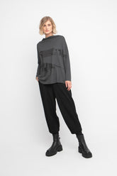 urban chic asymmetrisch shirt met abstracte print - artikel 755267 - Ozai N Kü