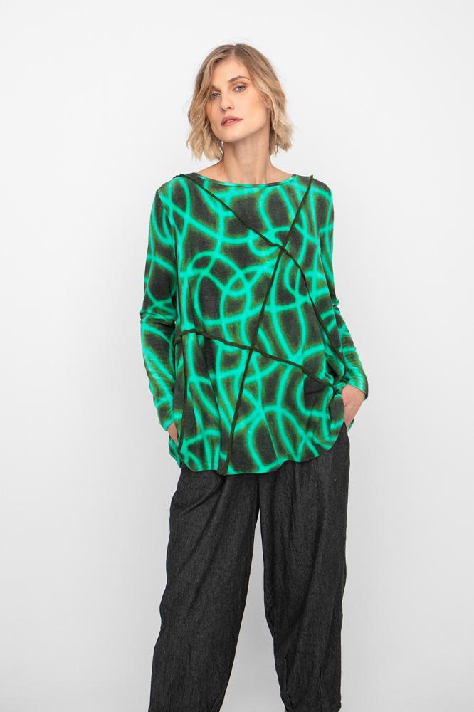 abstracte print shirt met lange mouwen 755282 - Ozai N Kü