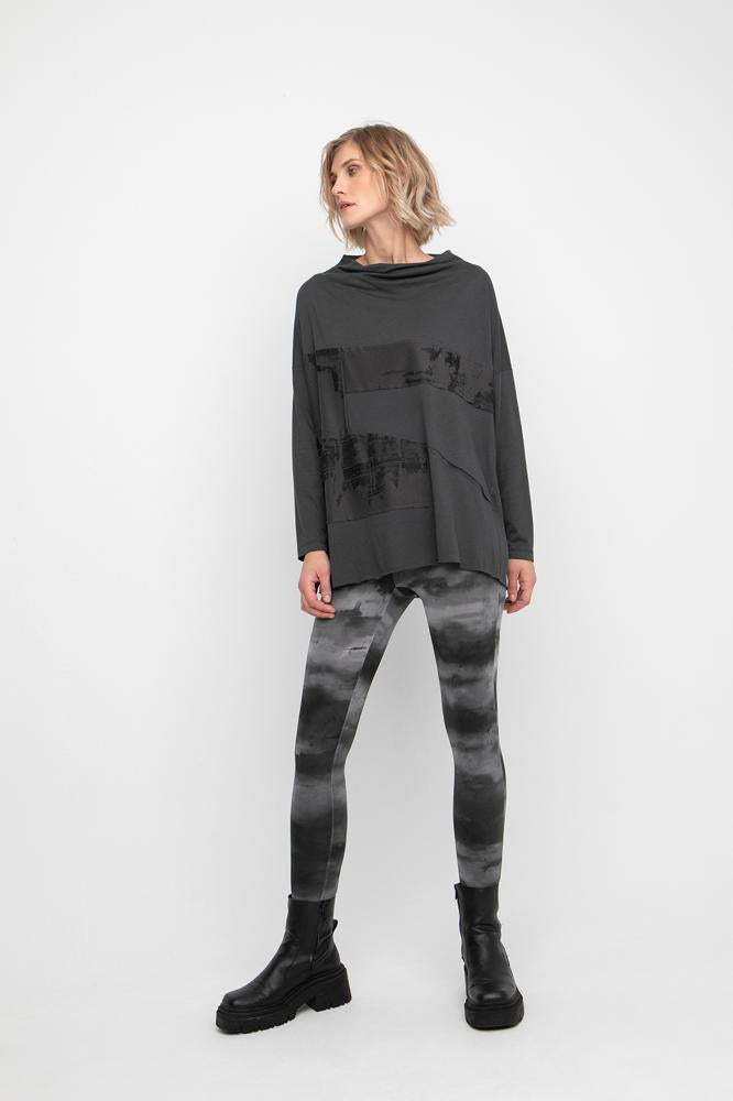 urban chic asymmetrisch shirt met abstracte print - artikel 755267 - Ozai N Kü