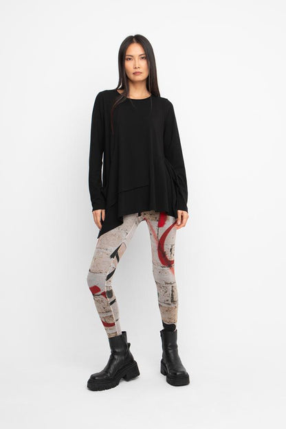 abstract bedrukte stretch legging 755214 - Ozai N Kü