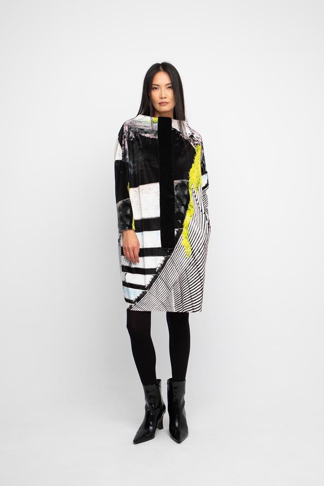 midi-jurk met abstracte grafische print 755312 - Ozai N Kü