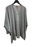 oversized poncho trui met v-hals en zakken 7574 - Thanny - Shangrila Fashion