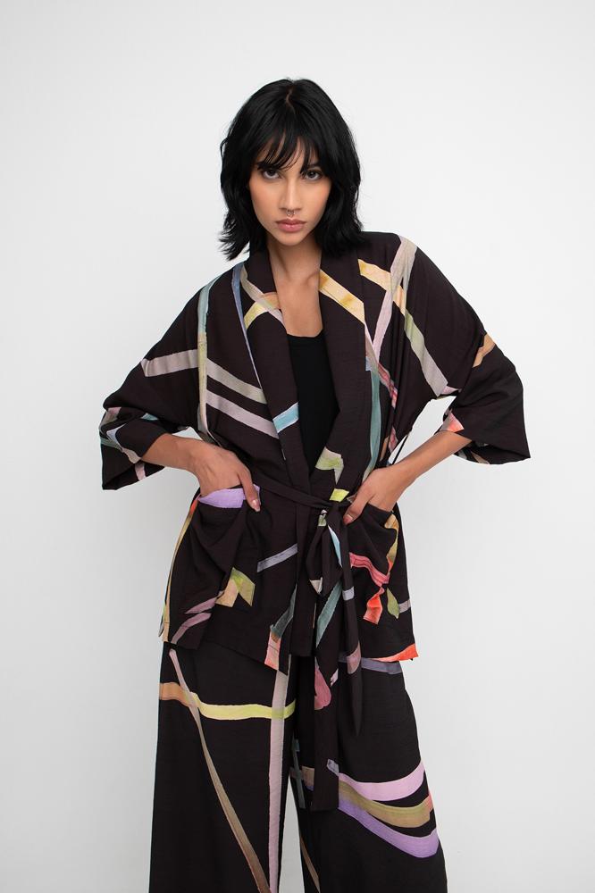 kimono vest met kleurrijke accenten 851084 - Ozai N Kü