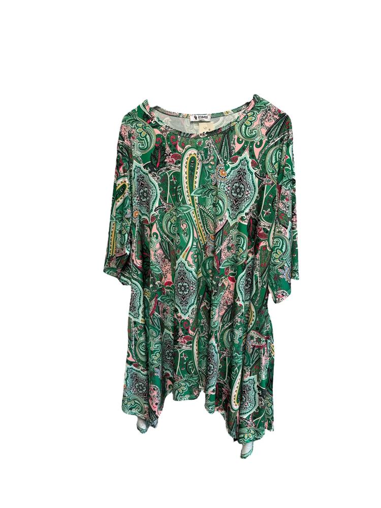 bohemian paisley-print dames tuniek met vleermuismouwen 000004 - LaBass