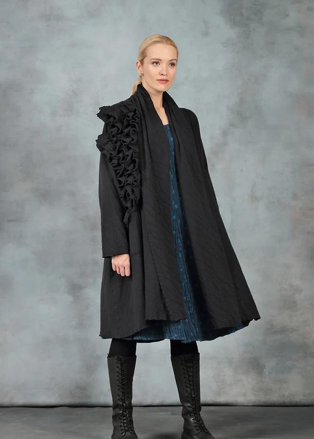 quilted cape-vest met ruche details 71309-t52-17 - Grizas