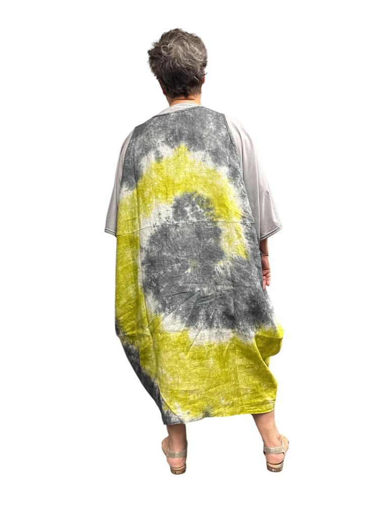 linnen tie-dye maxi jurk 25052 - Zilberman