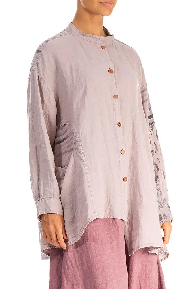 linnen blouse met patroon 52649-l21-l21p124 - Grizas