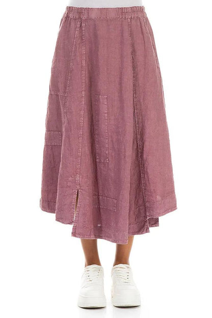 linnen midi rok vintage look 4459-od257 - Grizas