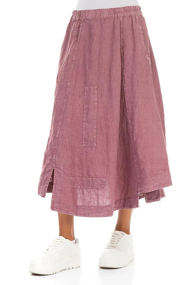 linnen midi rok vintage look 4459-od257 - Grizas