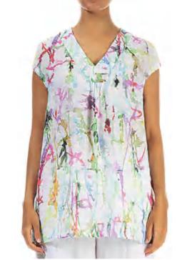 linnen zomerse bloemenblouse 5543-l6p611 - Grizas