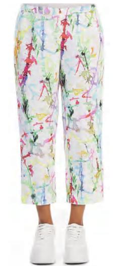 linnen broek met print 3452-l257p611 - Grizas