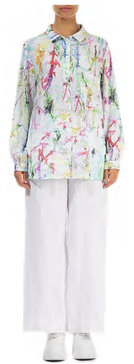 linnen bloemenprint blouse 52662-l6p611 - Grizas