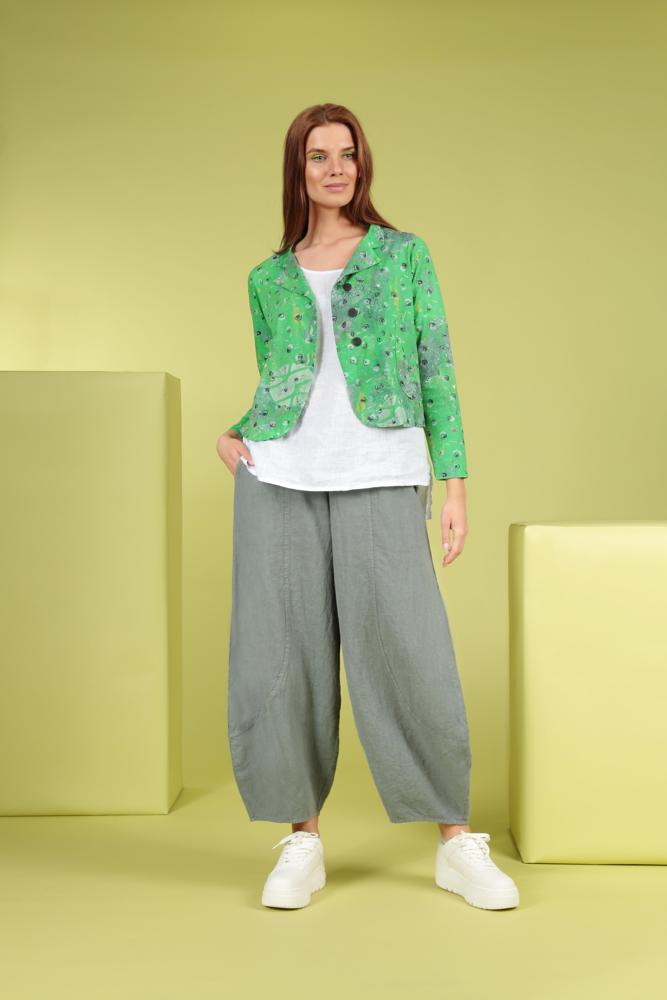 groene vest met abstracte print - Grizas