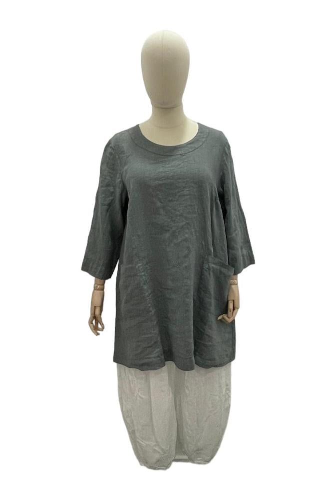 linnen look damesblouse in - model 52184-l21 - Grizas