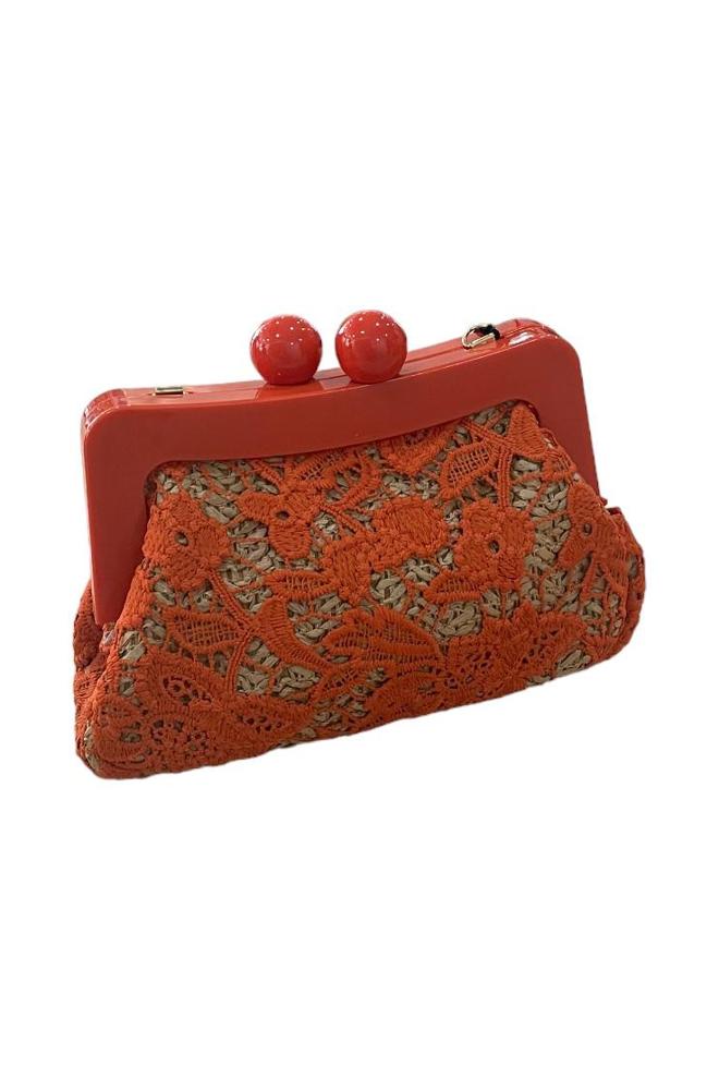 elegante kanten clutch met sierkralensluiting - Alexandr&