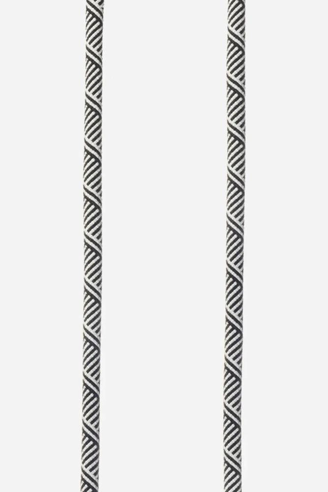 zwart-wit katoenen swann patroon telefoonketting le313586 - La Coque Française