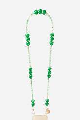 boho-chique groene kralen telefoonketting le314899 - La Coque Française