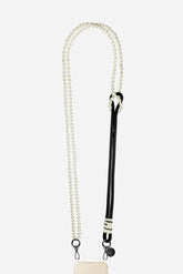 gigi noir telefoonketting met witte hars parels le314772 - La Coque Française