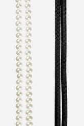 gigi noir telefoonketting met witte hars parels le314772 - La Coque Française