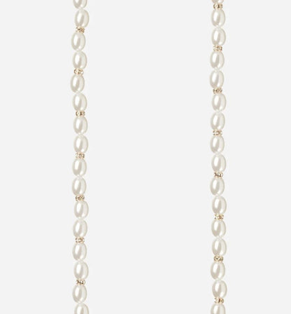 elegante parel telefoonketting met gouden accenten le312626 - La Coque Française