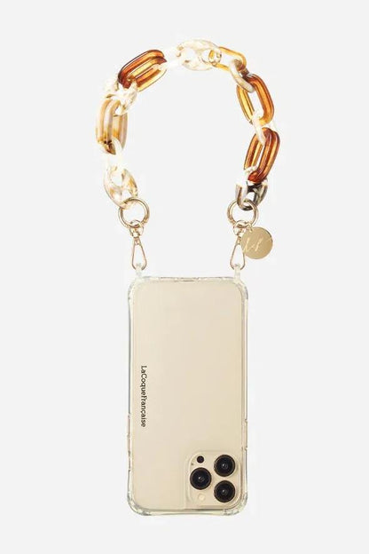 beige schakel telefoonketting le314885 - La Coque Française