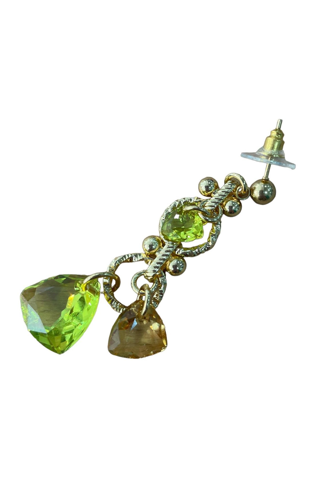 groene kristallen  oorbellen boml75 - Sophie Goetsch